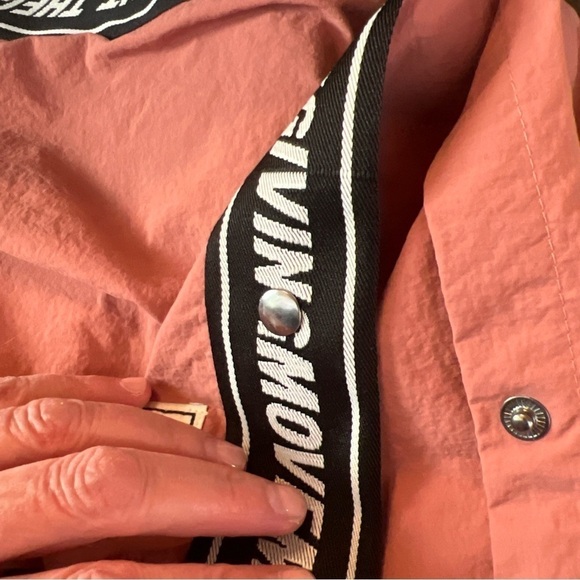 The Giving Movement ripstop pink logo stripe dancer pants re-shell elastic szM/L - Picture 7 of 12